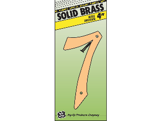 House Numbers 4" Solid Brass Nail-on (0 thru 9))