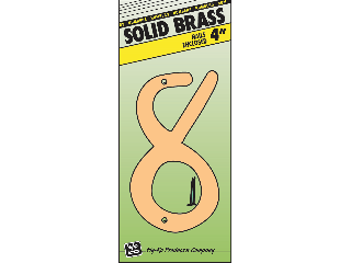 House Numbers 4" Solid Brass Nail-on (0 thru 9))