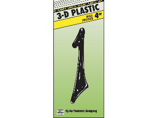 House Numbers 4" Black Plastic Nail-on (0 thru 9)