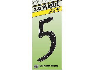 House Numbers 4" Black Plastic Nail-on (0 thru 9)