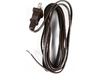 Lamp Cord with Polarized Plug, 8 Ft (Colors)