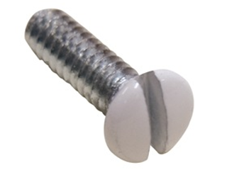 Wall Plate Replacement Screws, White