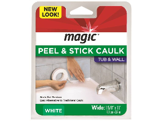 Magic Shower and Wall Caulk Strip, White  (Sizes)