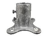 Galvanized Cement Floor Flange for Fence Posts, 2-1/2 In