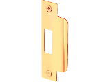 Door Security Strike 1-1/4 x 4-7/8 Lip Polished Brass