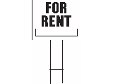 Lawn Sign 20 x 24 Plastic: For Rent