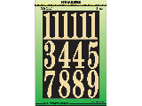 Letter & Number Set 3" Gold-on-Black Adhesive