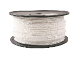 Solid Braided White Nylon Rope, 9/64 In