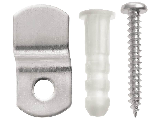 Mirror Holders (4) w/ Screw Zinc Steel 50221