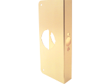 Door Reinforcer Single Lock 1-3/4 x 4 x 9  Brass