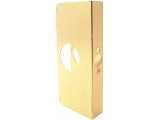 Door Reinforcer Double Lock 1-3/4 x 4 x 9  Brass