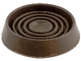 Caster Cups Round (4) 1-1/2" Brown Rubber