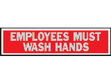 Sign 2 x 8 Aluminum Stick-On: Employee Must