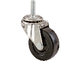 Swivel Caster 2" Rubber 80 Lb 3/8-16 Threaded Stem