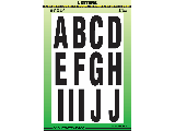 Letter & Number Set 3" Black-on-White Adhesive