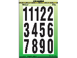 Number Set 3" Black-on-White Self-Adhesive