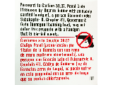 24 In x 24 In Plastic Bilingual Sign: Open Carry of Handgun Prohibited