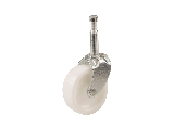 Swivel Casters (2) 2" White Plastic 60 Lb Stem