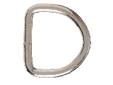 Welded D Ring 7/8 In Nickel Plated Steel