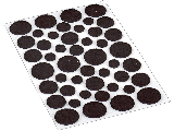 Felt Protective Pads Round Assorted Sizes Brown