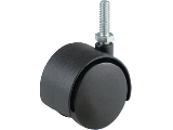 Black Threaded Stem Swivel Caster