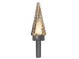 High Speed Steel Step Drill Bit 5 Steps, 7/8 In - 1-3/8 In