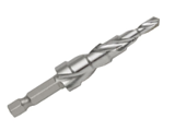 High Speed Steel Drill Bit 6 Steps, 3/16 In x 1/2 In HEX