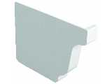 Repla-K Vinyl Gutter Left-End Cap White