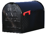 Mailbox #3 Rural Design Black