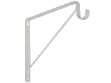 Shelf Bracket with Rod Holder #108BC White