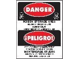 Sign 15 x 19 Plastic Bilingual: Danger Poison