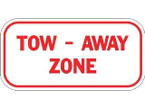 Sign 6 In x 9 In x 12 In Aluminum: Tow Away Zone