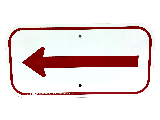 Sign 6 In x 9 In x 12 In Reflect Aluminum: Red Arrow