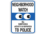 Sign 12 In x 18 In Aluminum: Neighborhood Watch