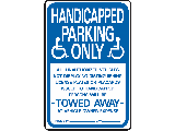 Sign 12 X 18 Aluminum: Handicapped Parking