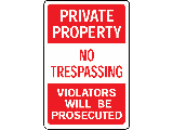 12" X 12" Private Property Sign