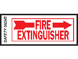 Sign 4 x 10 Glow-in-the-Dark: Fire Exitinguisher >>