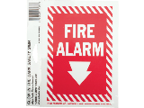 Glow In The Dark Safety Sign: Fire Alarm 5 In x 7 In