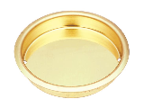 Pocket Door Cup Pull Brite Brass