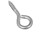 Screw Eyes Medium Eye (10) 1-1/8" #112 Zinc Steel