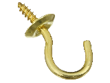 Cup Hooks (5) .092 x 3/4" V2021 Solid Brass