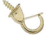 Safety Cup Hooks (2) 7/8" V2024 Brass Finish