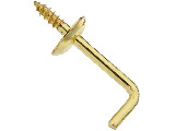 Brass Shoulder Hooks (3) 1" V2025 Solid Brass