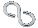 Closed S Hook #813, 7/8 In Zinc Plated 10 Pack