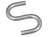 Open S Hook  3/4 In Zinc Plated 8 Pack