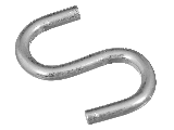 Open S Hook  1 In Zinc Plated