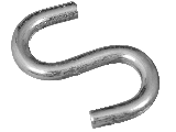 Open S Hook  1-1/2 In Zinc Plated