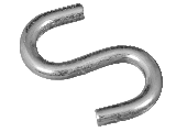 Open S Hook  1-1/2 In Zinc Plated 4 Pack