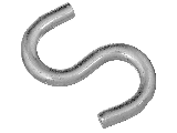 Open S Hook 2-1/2 In Zinc Plated