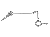 Gate Hook & Screw Eyes 6" V2106